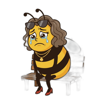 Lonely forgotten bee waving